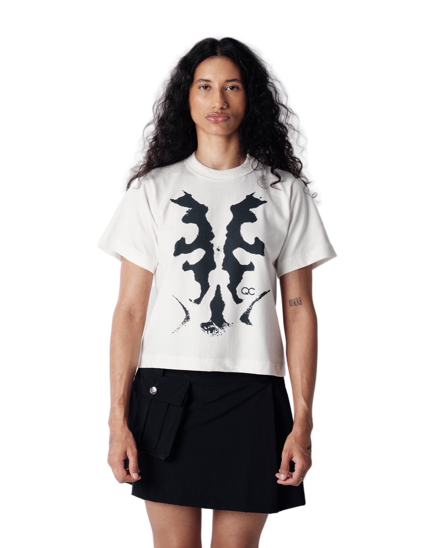 CAMISETA QC RORSCHACH BABY TEE OFF-WHITE