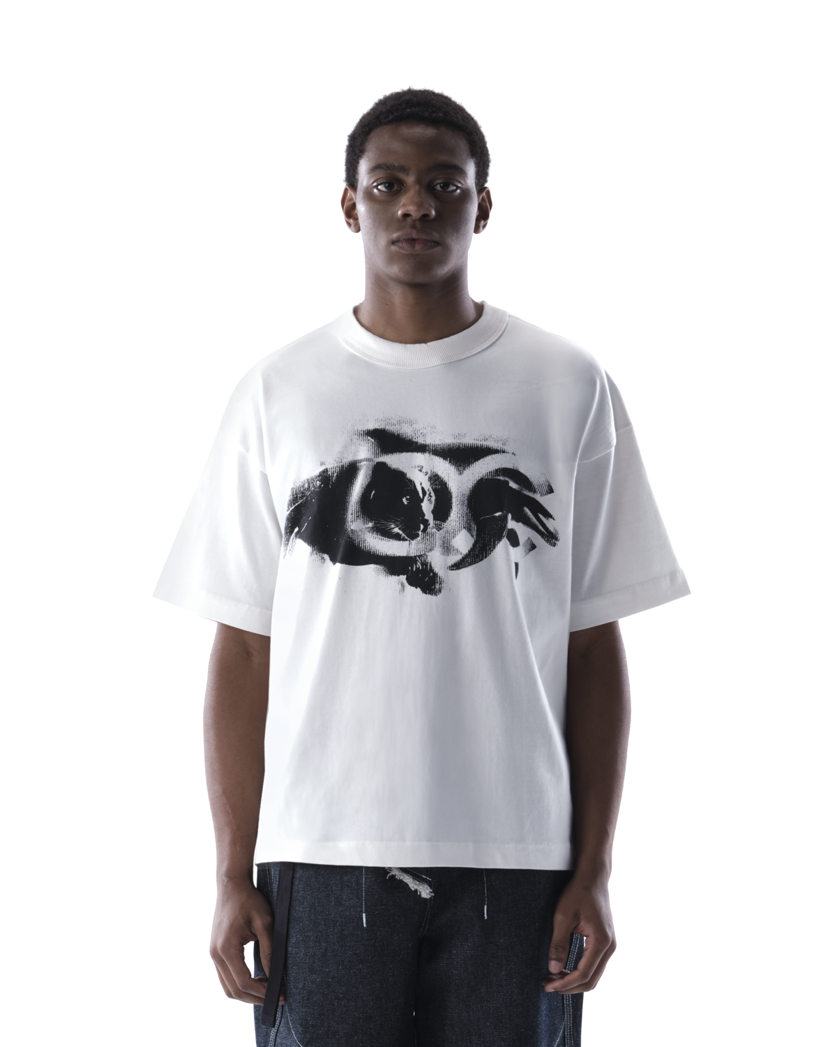 CAMISETA QC ANIMALS BOXY - OFF-WHITE