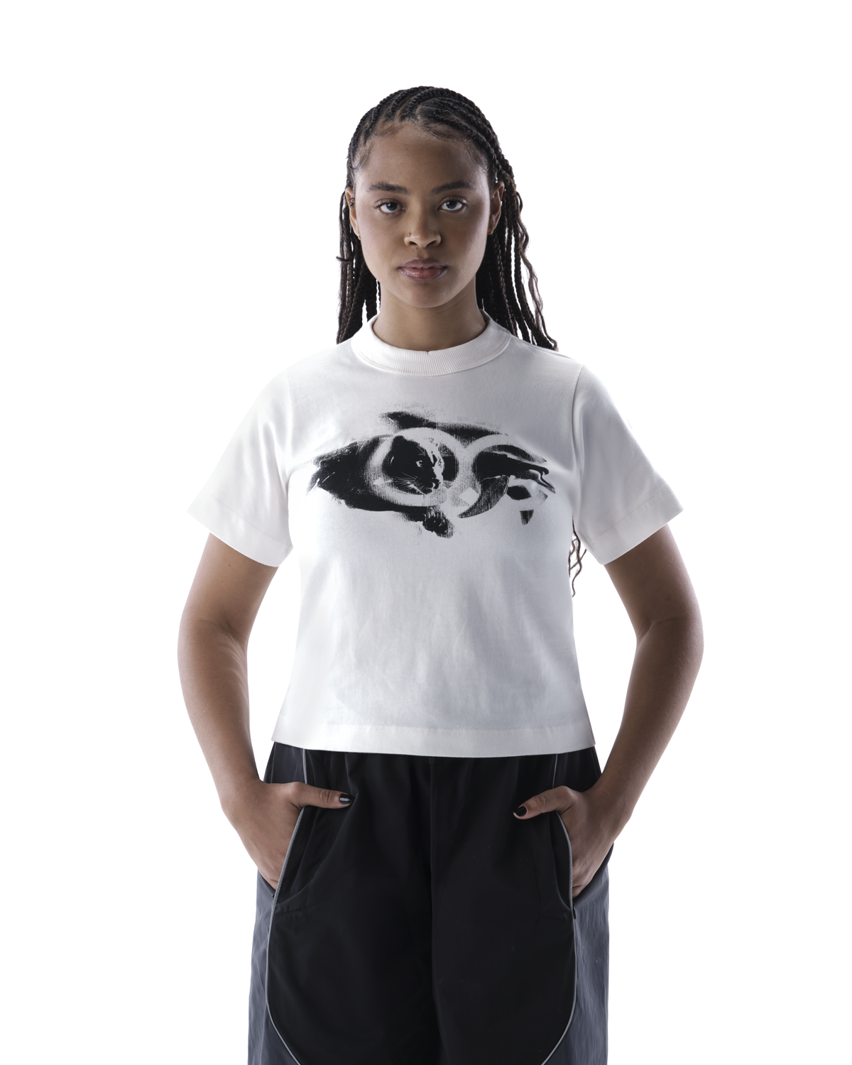 CAMISETA QC ANIMALS BABY TEE - OFF-WHITE