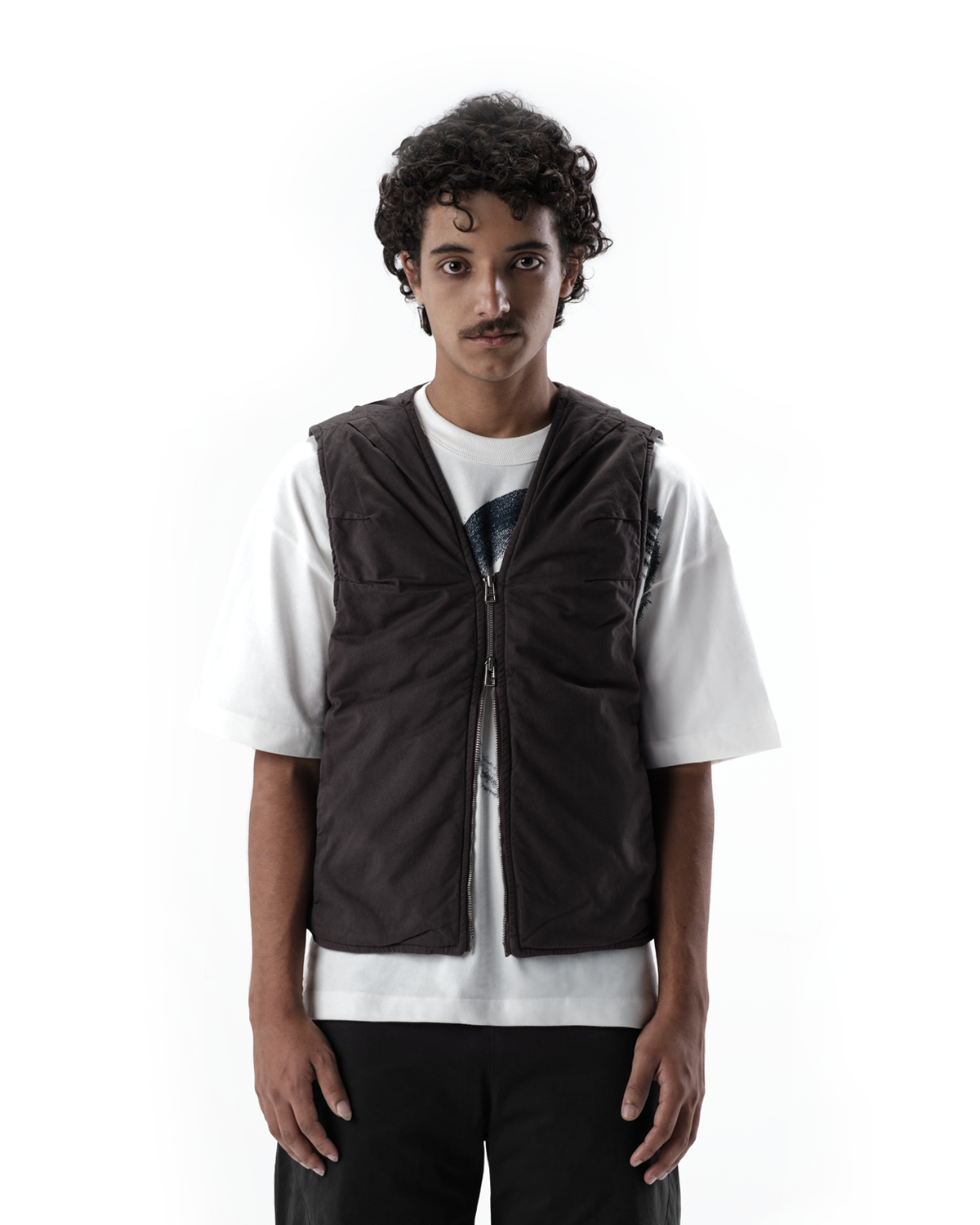 SSUNA STONE WASHED PUFFER VEST