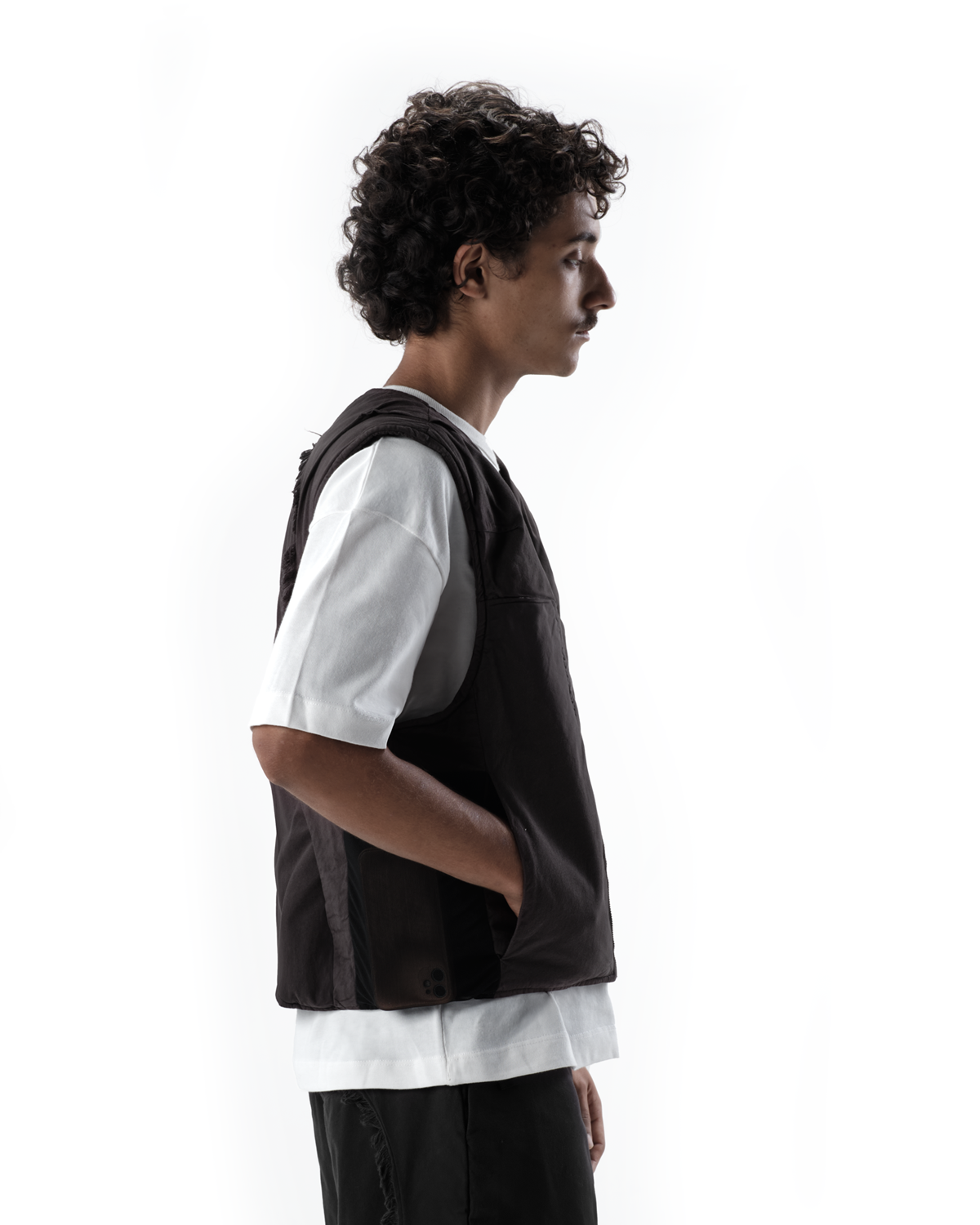 SSUNA STONE WASHED PUFFER VEST